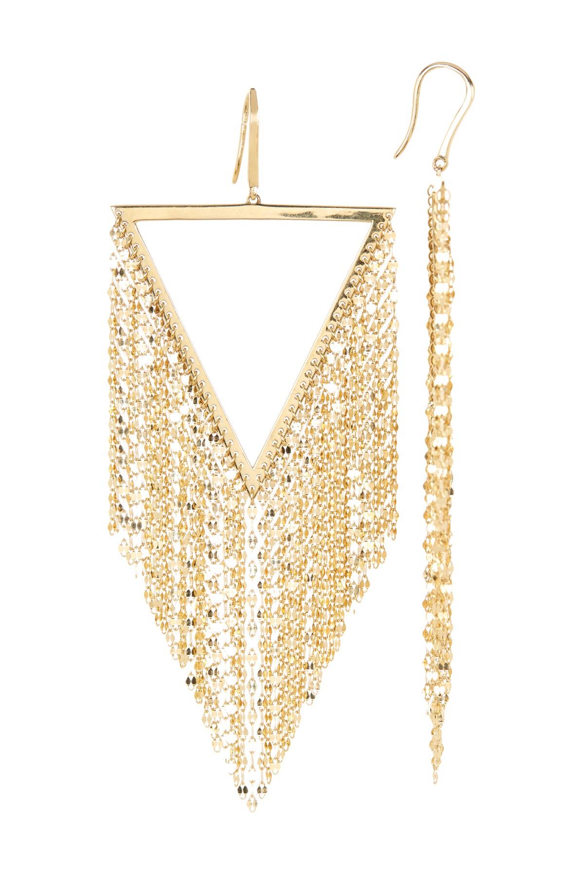 Lyst Lana Jewelry 14k Gold Triangle Fringe Earrings in Metallic